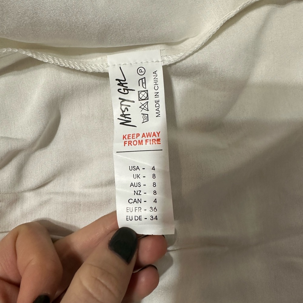 Nasty Gal, shiny white dress - size 4 - Picture 2 of 6